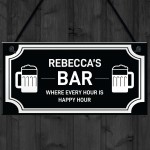 Personalised Bar Sign For Home Bar Man Cave Pub Shabby Chic