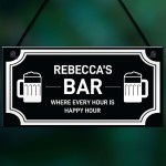 Personalised Bar Sign For Home Bar Man Cave Pub Shabby Chic