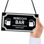 Personalised Bar Sign For Home Bar Man Cave Pub Shabby Chic