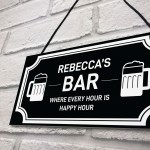 Personalised Bar Sign For Home Bar Man Cave Pub Shabby Chic