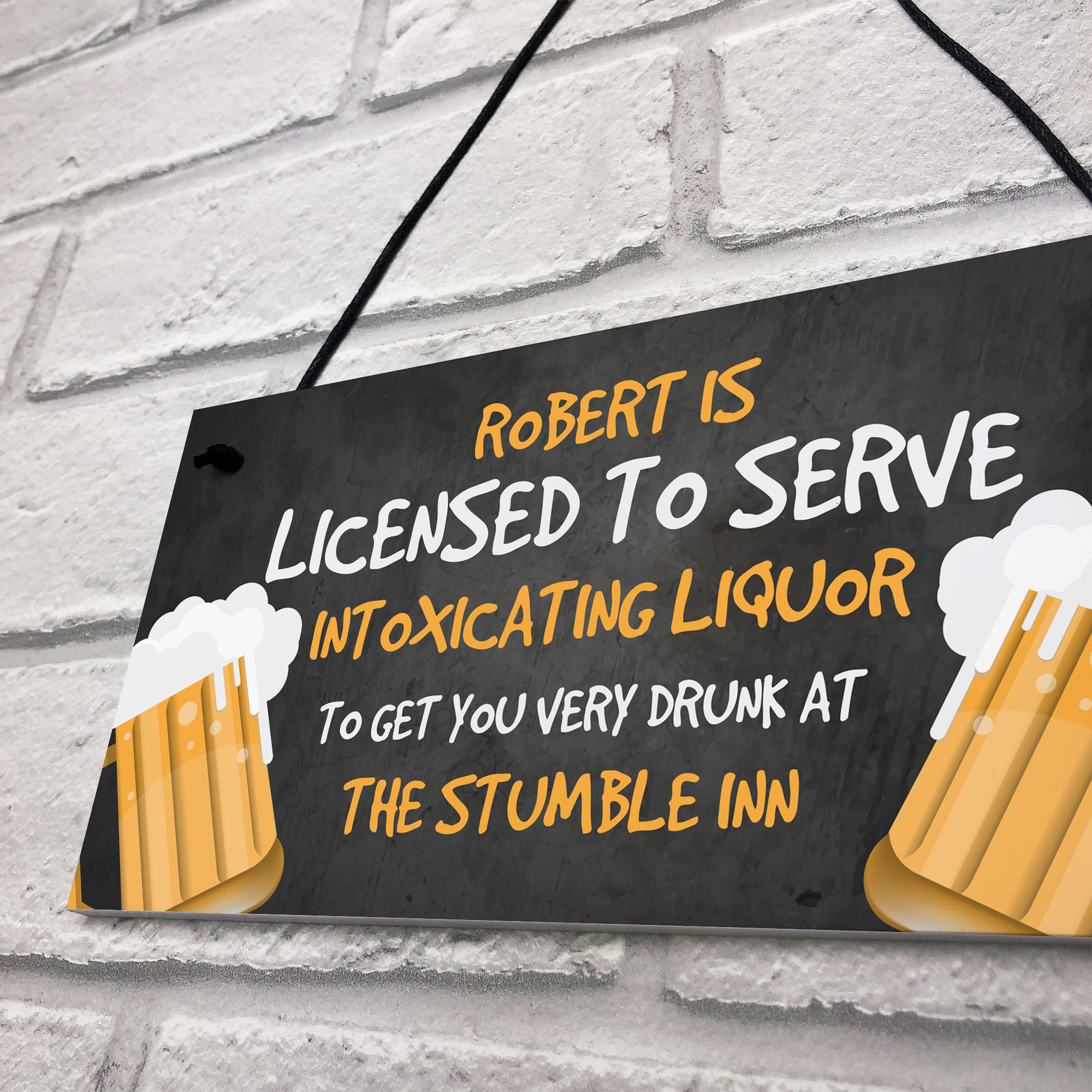 Funny Licensee Sign For Home Bar Man Cave Pub Personalised Funny Licensee Sign For Home Bar Man Cave Pub Personalised