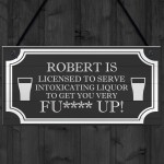 Funny Rude Home Bar Sign Personalised Man Cave Pub Bar Hanging 