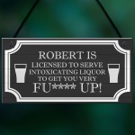 Funny Rude Home Bar Sign Personalised Man Cave Pub Bar Hanging 