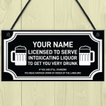 Novelty Bar Sign Licensed Home Bar Man Cave Pub Sign Gift