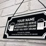 Novelty Bar Sign Licensed Home Bar Man Cave Pub Sign Gift