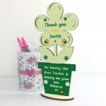 Quirky Teacher Gift Thank You Wooden Flower Leaving Nursery