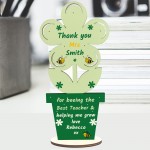 Quirky Teacher Gift Thank You Wooden Flower Leaving Nursery
