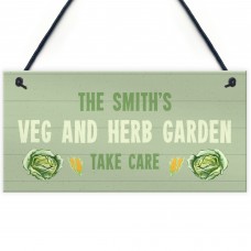 Veg And Herb Garden Sign Personalised Shed Summerhouse Gift
