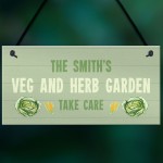 Veg And Herb Garden Sign Personalised Shed Summerhouse Gift