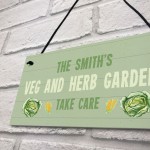 Veg And Herb Garden Sign Personalised Shed Summerhouse Gift