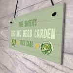 Veg And Herb Garden Sign Personalised Shed Summerhouse Gift