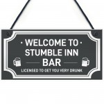 Funny Personalised Home Bar Sign For Bar Pub Man Cave License