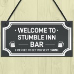 Funny Personalised Home Bar Sign For Bar Pub Man Cave License