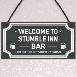 Funny Personalised Home Bar Sign For Bar Pub Man Cave License