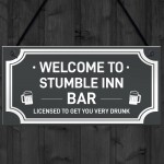Funny Personalised Home Bar Sign For Bar Pub Man Cave License