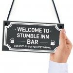 Funny Personalised Home Bar Sign For Bar Pub Man Cave License