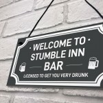 Funny Personalised Home Bar Sign For Bar Pub Man Cave License