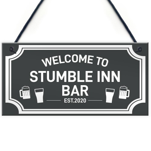 PERSONALISED Shabby Chic Bar Sign For Man Cave Bar Pub Gift