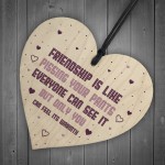 Funny Friendship Gift Wooden Heart Gift For Best Friend Birthday