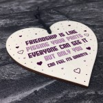 Funny Friendship Gift Wooden Heart Gift For Best Friend Birthday