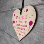 FUNNY 50th Birthday Gift Wooden Heart Mum Auntie Gift