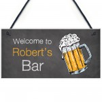 BEER Sign Personalised Home Bar Man Cave Shed Hanging Plaque
