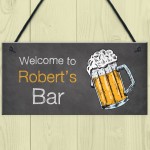 BEER Sign Personalised Home Bar Man Cave Shed Hanging Plaque