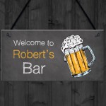 BEER Sign Personalised Home Bar Man Cave Shed Hanging Plaque