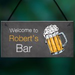 BEER Sign Personalised Home Bar Man Cave Shed Hanging Plaque