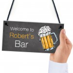 BEER Sign Personalised Home Bar Man Cave Shed Hanging Plaque