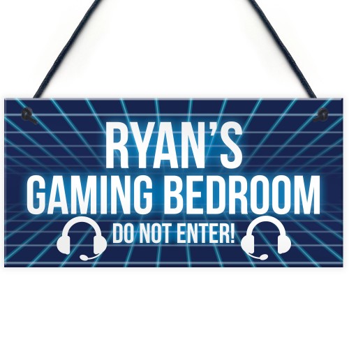 Neon Effect Gaming Bedroom Sign For Son Dad Gamer Gift