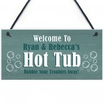 Hot Tub Personalised Plaques Novelty Home Decor Gifts Garden 
