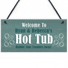 Hot Tub Personalised Plaques Novelty Home Decor Gifts Garden 