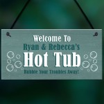 Hot Tub Personalised Plaques Novelty Home Decor Gifts Garden 