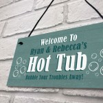 Hot Tub Personalised Plaques Novelty Home Decor Gifts Garden 