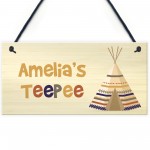 PERSONALISED Teepee Playhouse Den Home Decor Sign Gift