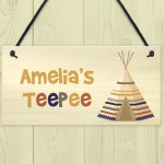 PERSONALISED Teepee Playhouse Den Home Decor Sign Gift