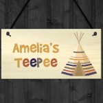 PERSONALISED Teepee Playhouse Den Home Decor Sign Gift