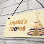 PERSONALISED Teepee Playhouse Den Home Decor Sign Gift