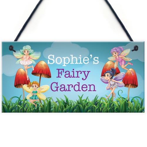 FAIRY GARDEN Plaque PERSONALISED Summerhouse Garden Shed