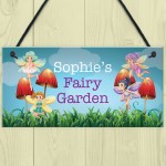 FAIRY GARDEN Plaque PERSONALISED Summerhouse Garden Shed