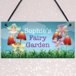 FAIRY GARDEN Plaque PERSONALISED Summerhouse Garden Shed