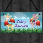 FAIRY GARDEN Plaque PERSONALISED Summerhouse Garden Shed