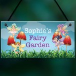 FAIRY GARDEN Plaque PERSONALISED Summerhouse Garden Shed