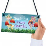 FAIRY GARDEN Plaque PERSONALISED Summerhouse Garden Shed