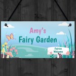 Fairy Garden Sign PERSONALISED Summerhouse Shed Plaque