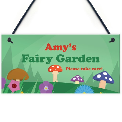 PERSONALISED Fairy Garden Sign Summerhouse Home Decor Gift