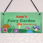PERSONALISED Fairy Garden Sign Summerhouse Home Decor Gift