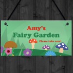 PERSONALISED Fairy Garden Sign Summerhouse Home Decor Gift