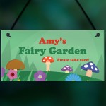 PERSONALISED Fairy Garden Sign Summerhouse Home Decor Gift